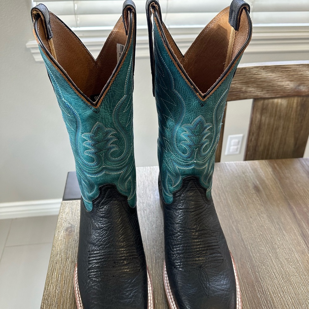 Durango Black and Blue Leather Cowboy Boots
